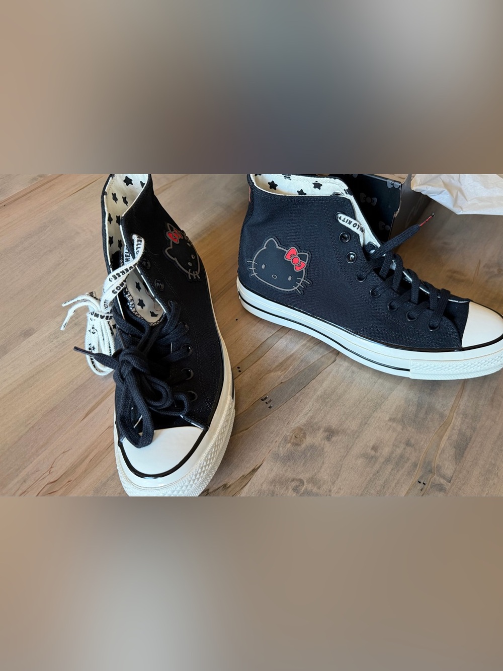 Hello Kitty Black High Top Sneakers 9.5M NWT